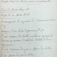 Ballets des dances du R. A. Menestrier [?] dans son traîté des ballets anciens et modernes [etc.]